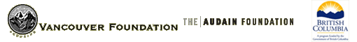 Vancouver and Audain Foundation, BC Gaming logos
